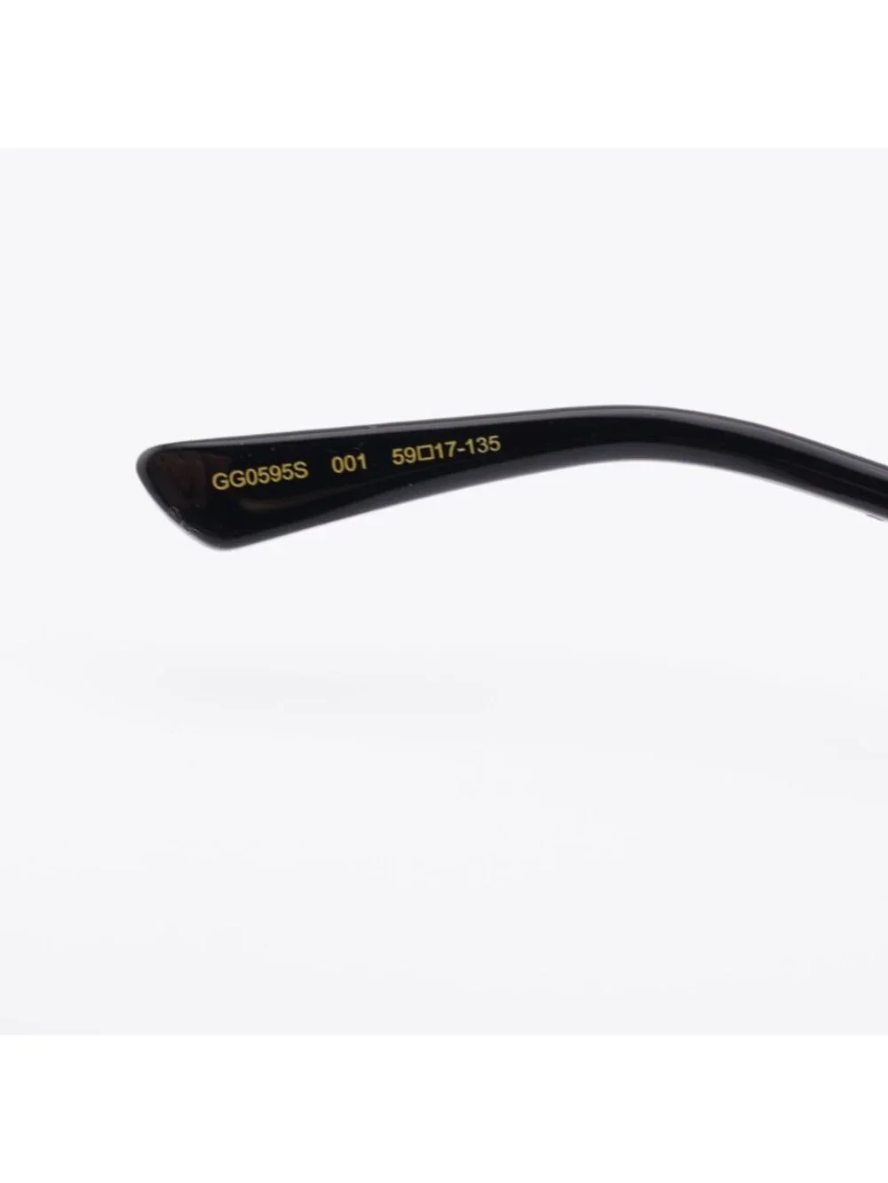 Gucci GG0595S 001 Sunglasses Gold Round Frame, Grey Lenses